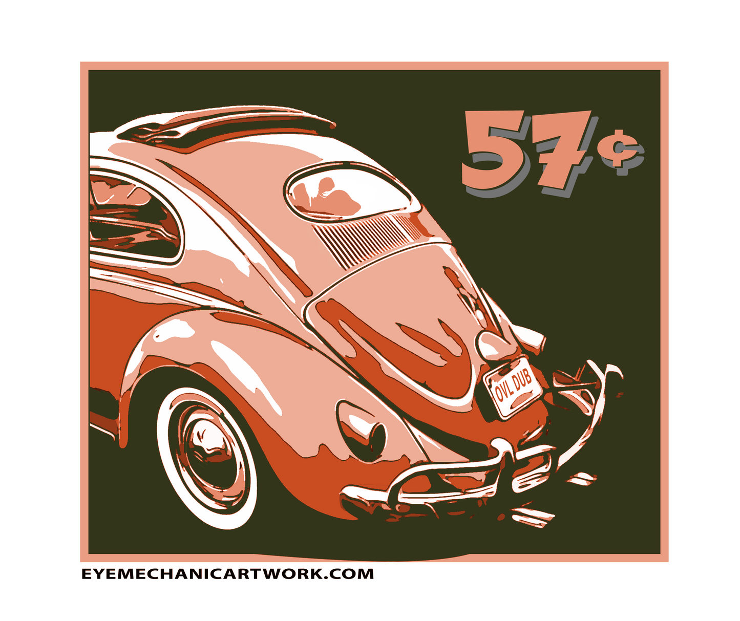 57 VW Stamp Sticker