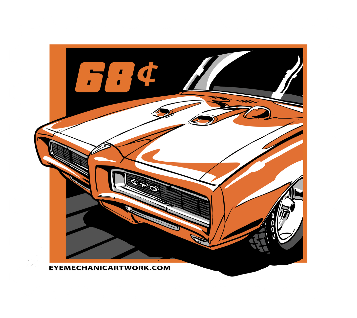 68 Stamp Sticker