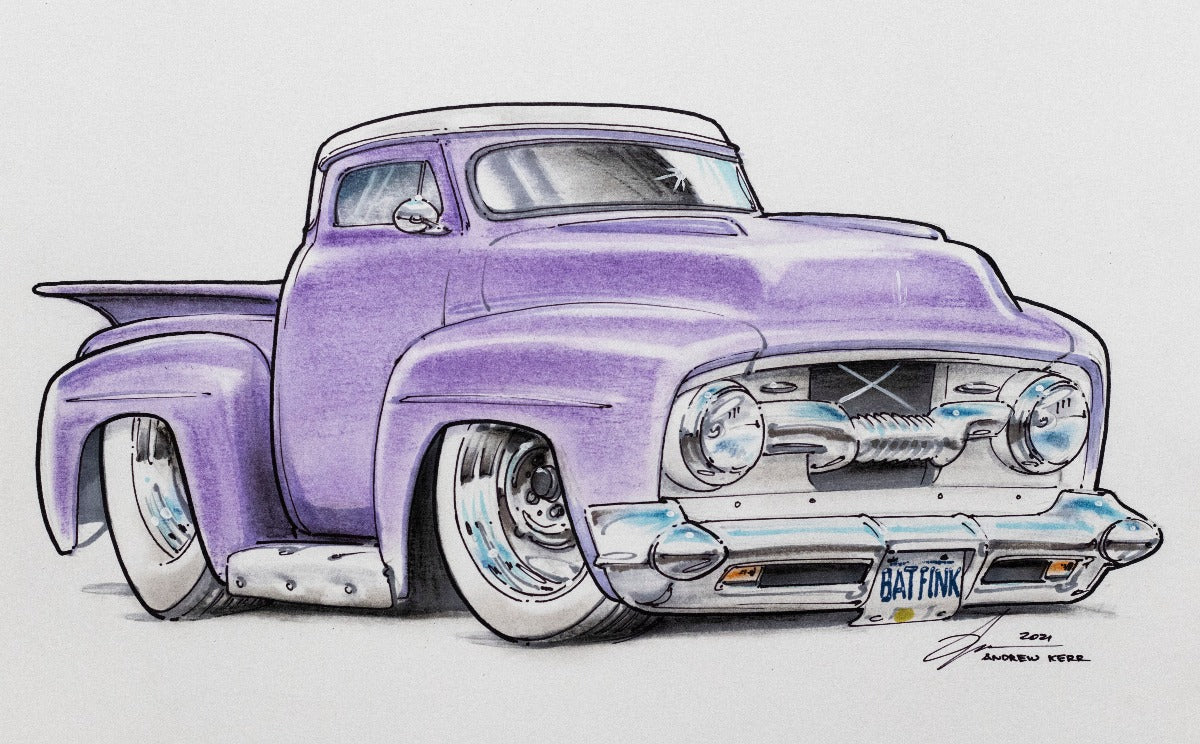 Kustom Ford Truck artwork by Andrew Kerr