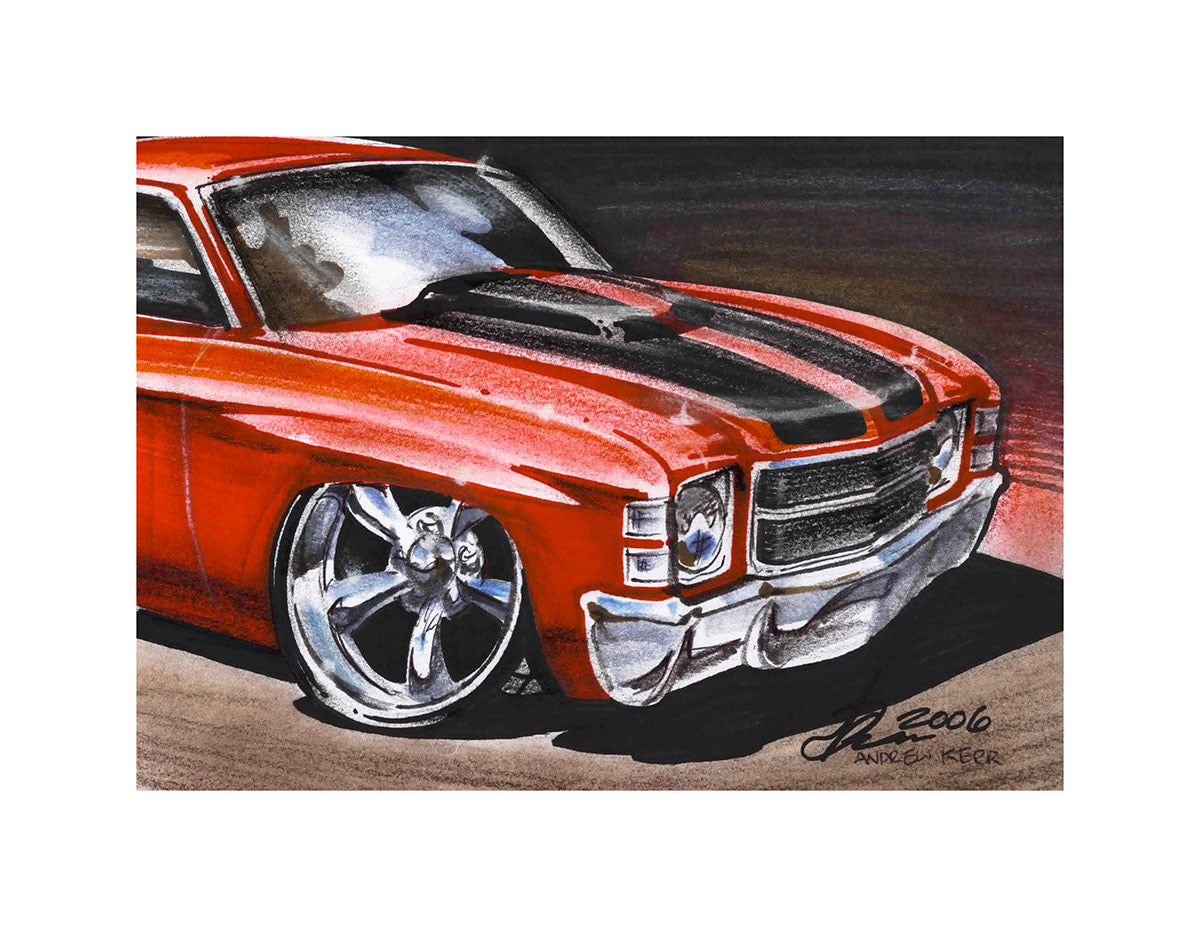 Chevelle SS artwork by Andrew Kerr