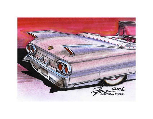 Pink Cadillac artwork by Andrew Kerr