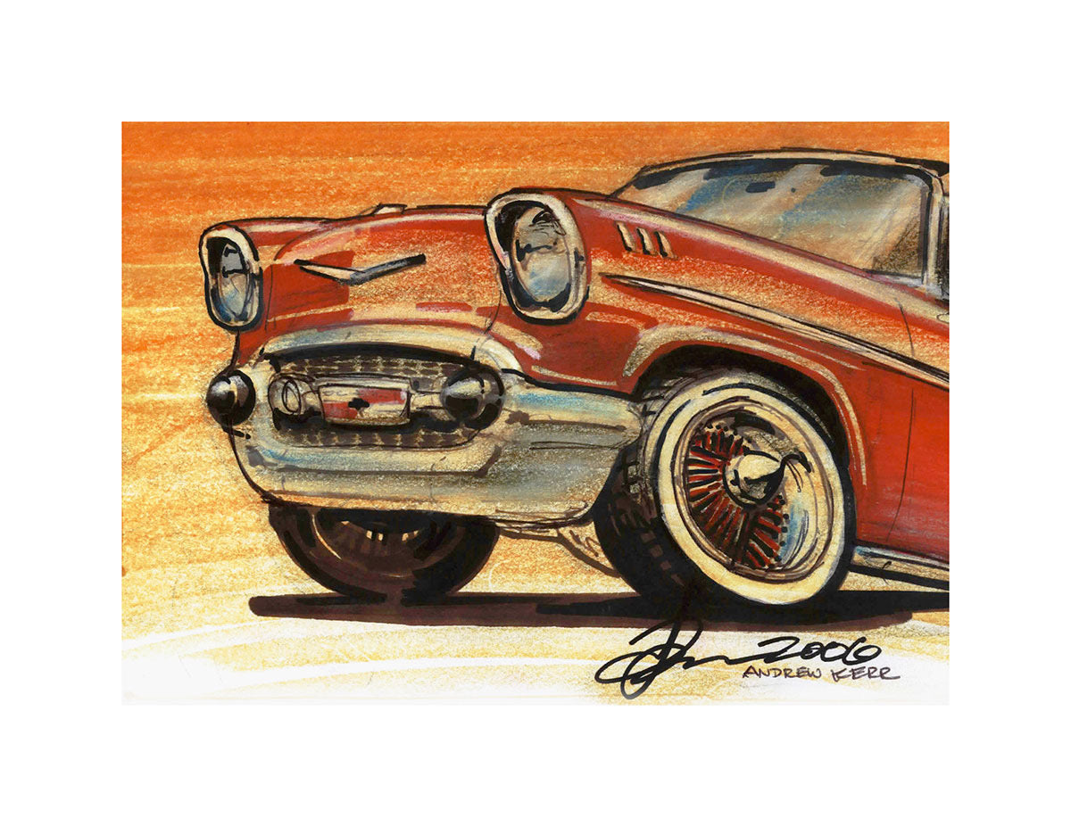 Lowrider 1957 Belair artwork by Andrew Kerr