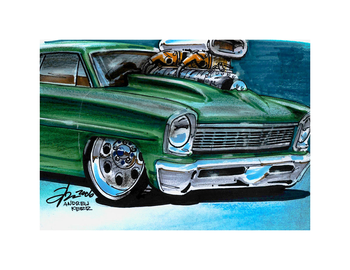 1966-1967 Chevy II Nova artwork by Andrew Kerr