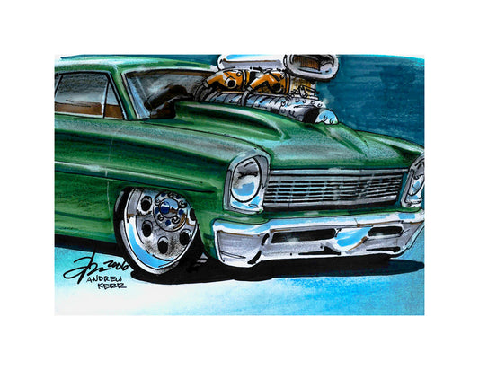 1966-1967 Chevy II Nova artwork by Andrew Kerr