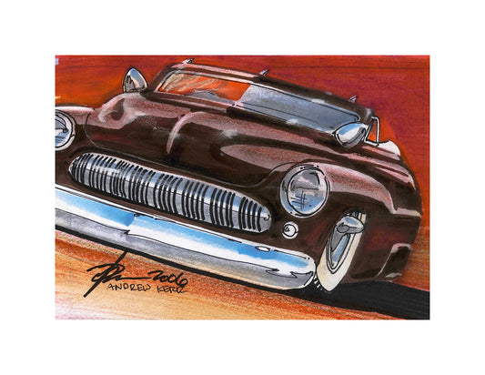 1950 Mercury Convertible artwork by Andrew Kerr