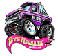 Monster Truck Glitter Sticker