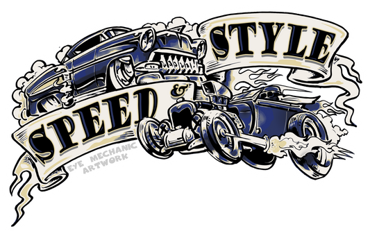Speed Style Hot Rod Sticker