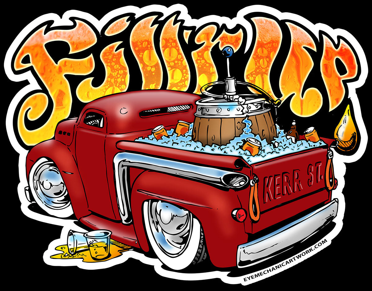 Fill'r Up Sticker – Eye Mechanic Artwork